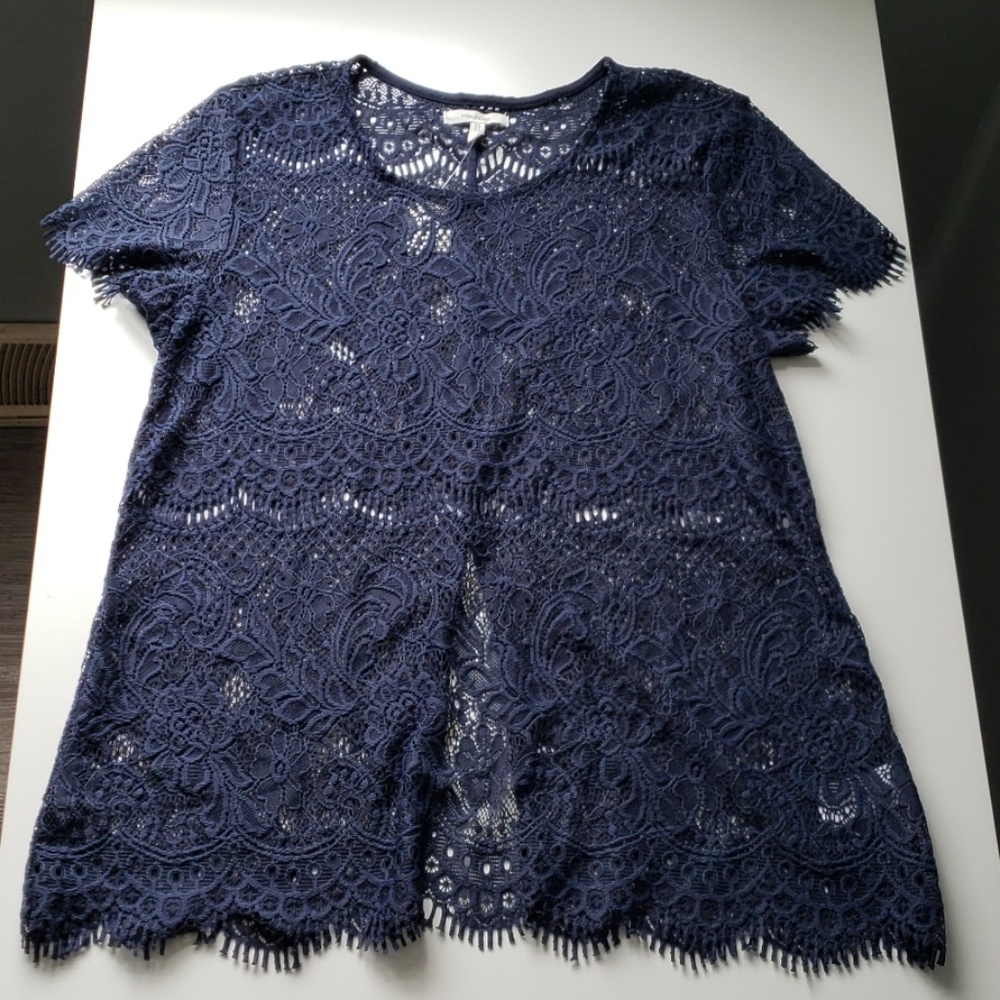 Blue Lace Top